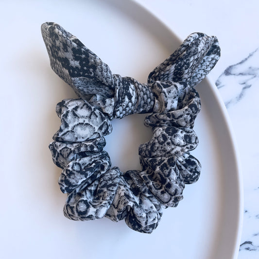 Snake print scrunchie