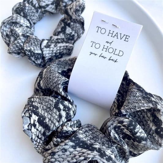 Snake print scrunchie