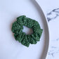 Green polkadot scrunchie