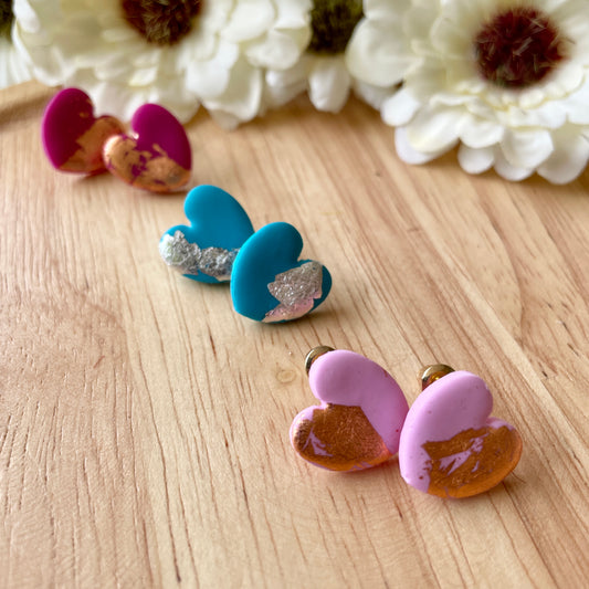 Heart Earrings, Valentine's Day Earrings, Floral Earrings